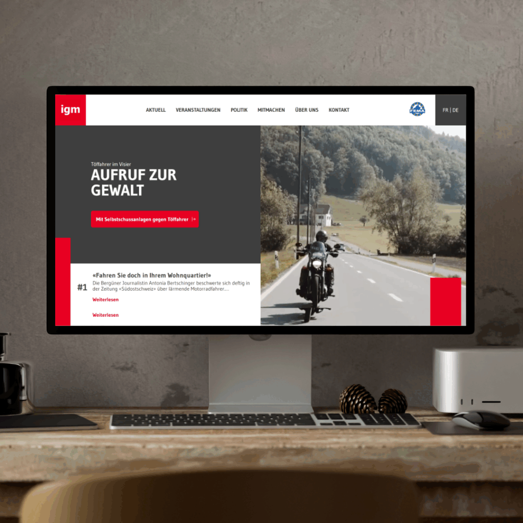 Neue WordPress Webseite ig-motorrad.ch