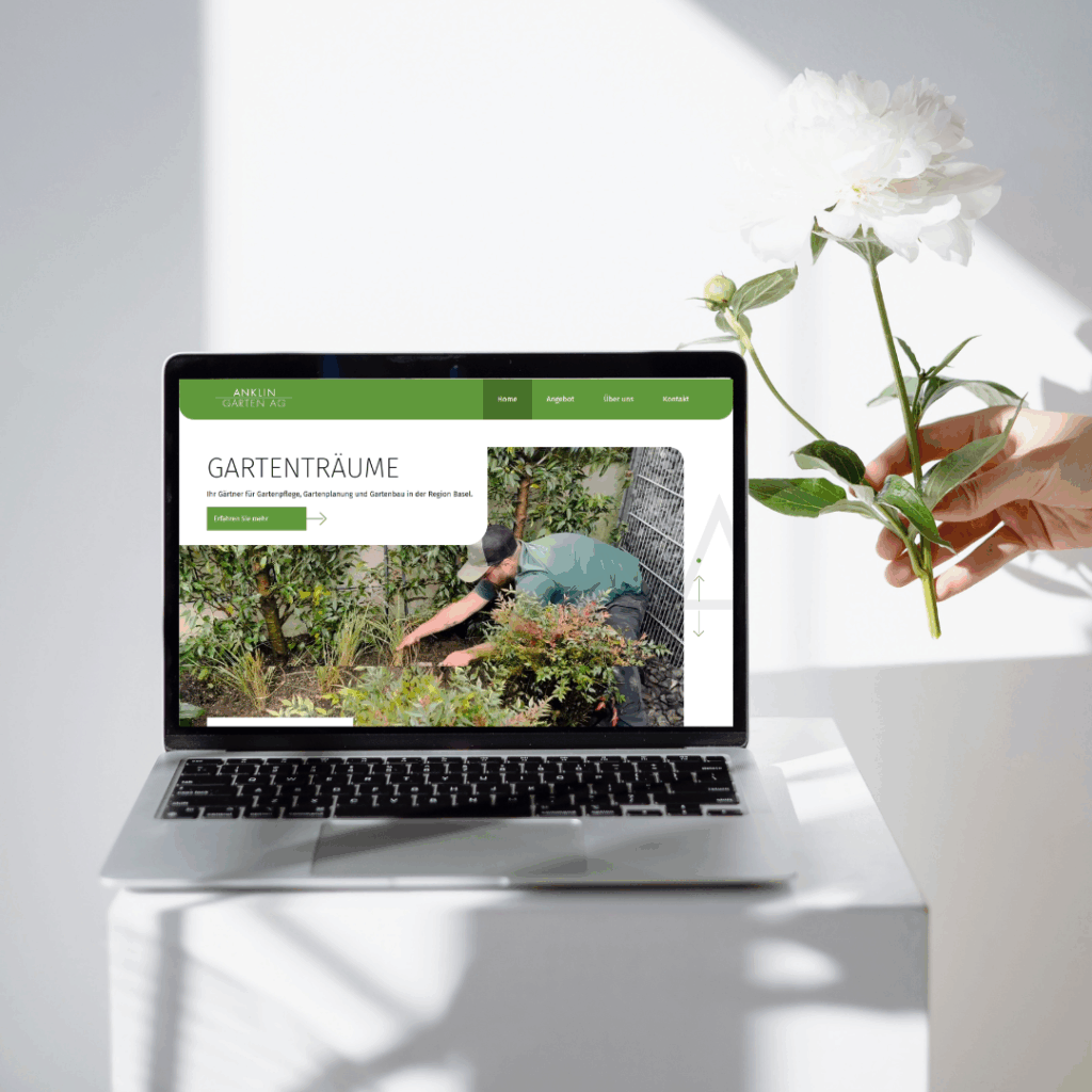 Neue WordPress Webseite anklingaerten.ch