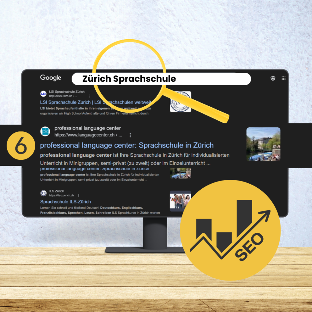 Google-Sichtbarkeit languagecenter.ch